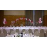 Arco de globos + bouquets de mesa 